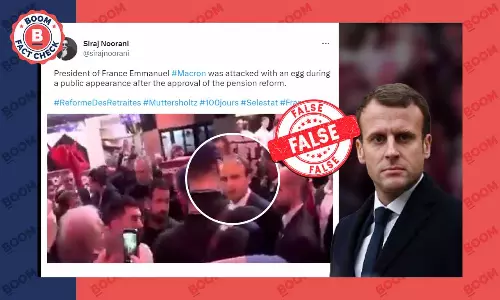 Old Video Of Macron Hit By Egg Falsely Linked To Pension Reforms Unrest