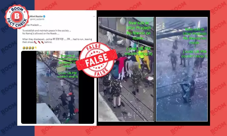 Madhya Pradesh Video Revived As Crackdown On Muslims Offering Namaz In UP