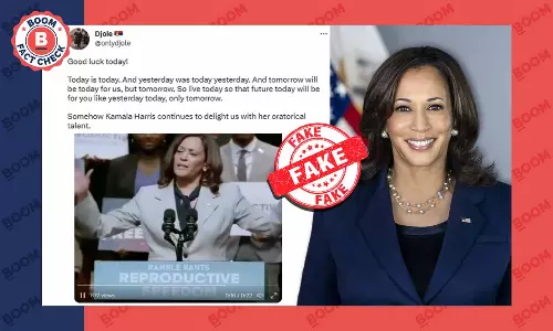 Video Of Kamala Harris Saying Tomorrow Will Be Today Is A Deepfake