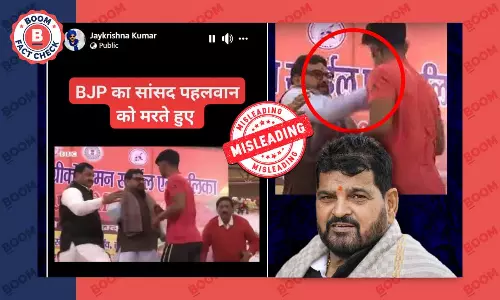 Old Video Of WFI President Brij Bhushan Singh Slapping Wrestler Revived