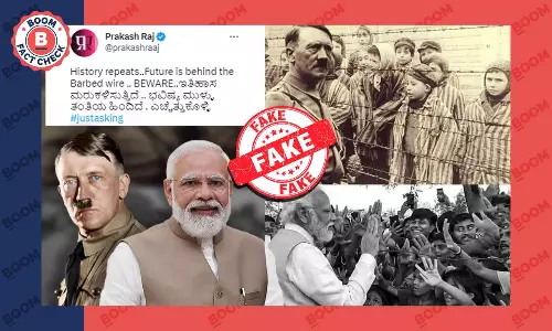 Doctored Image Of Hitler Shared To Compare With Modis Interaction With Children