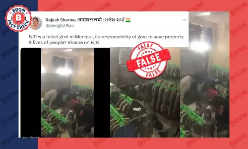 Video From Phillipines Peddled As Tribals Looting Shops In Manipur