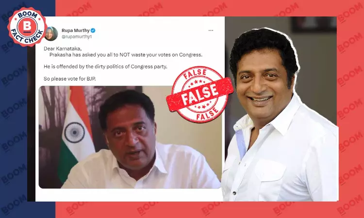 Old Video of Prakash Raj Criticising Congress Shared As Recent