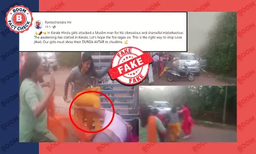 Video Of Women Beating Man In Kerala Peddled With False Communal Claim