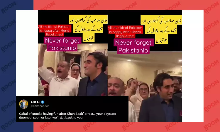Old Video Falsely Shared As Pak Leaders Celebrating Imran Khans Recent Arrest