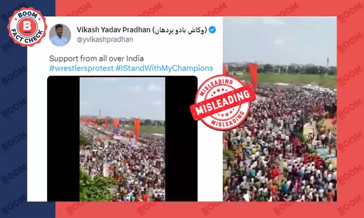 Old Video Of Crowd At BJP Rally Shared As Support For Wrestlers Protest