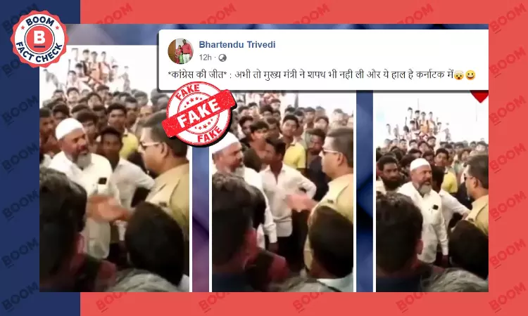 Old Video From Maharashtra Of Muslim Man Threatening Cop Viral As Karnataka