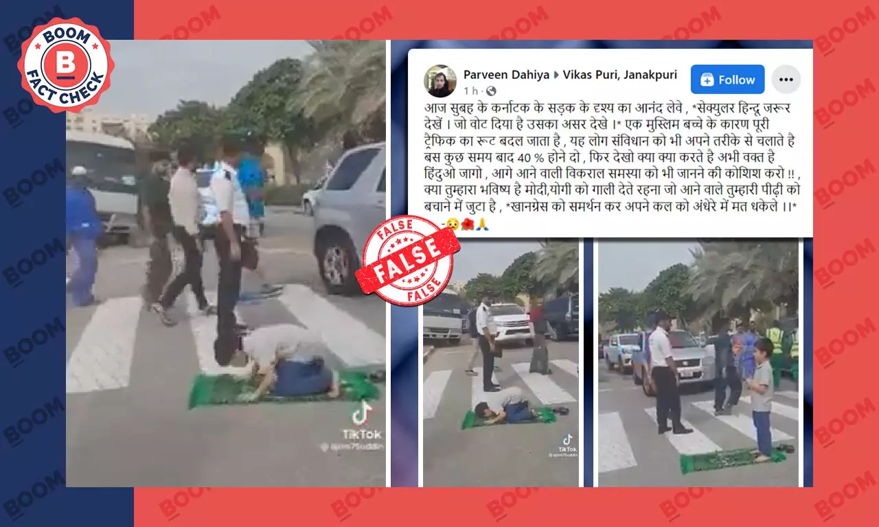 Video Of Boy Offering Namaz On The Street Is Not From Karnataka