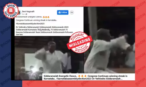 Old Video Of Lookalike Peddled As Siddaramaiah Dancing After Congress Win
