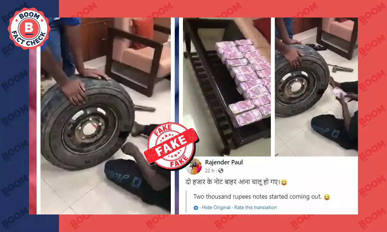 ₹2000 Notes Withdrawn: 2019 Video Of Cash Recovery From Tyre Revived