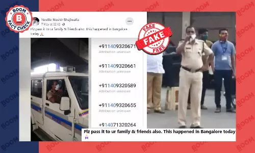 Old Mumbai Police Awareness Campaign Revived As Bengaluru With False Claim