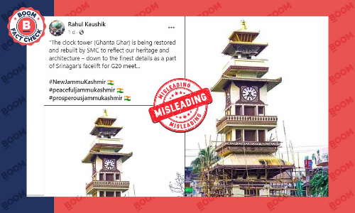 Photo From Nepal Viral As The Restored Clock Tower In Srinagar