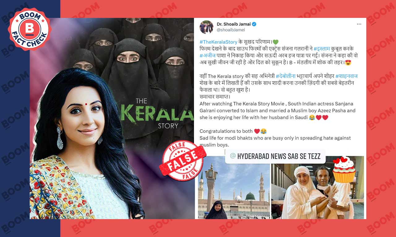 Tweet Falsely Links Actor Sanjjanaa Galrani's Hajj Trip To 'The Kerala Story'