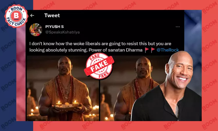 AI Photos Of Dwayne Johnson Peddled As The Rock Embracing Hinduism