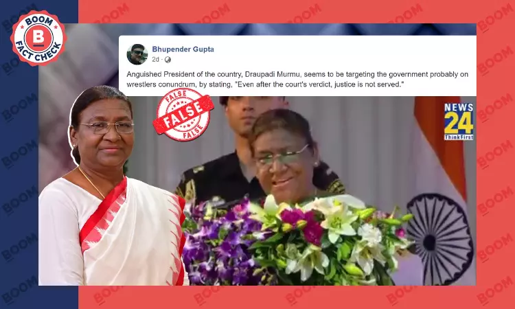 No, President Droupadi Murmu Did Not Target The Govt Over Wrestlers Protest