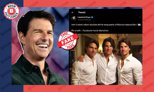 AI Generated Photo Shared As Actor Tom Cruise Posing With Stunt Doubles