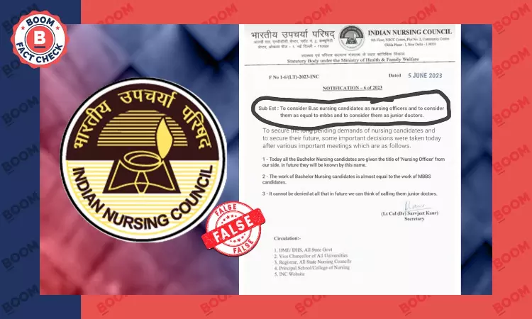 Indian Nurses To Be Called ‘Nursing Officer’? False Claims Go Viral