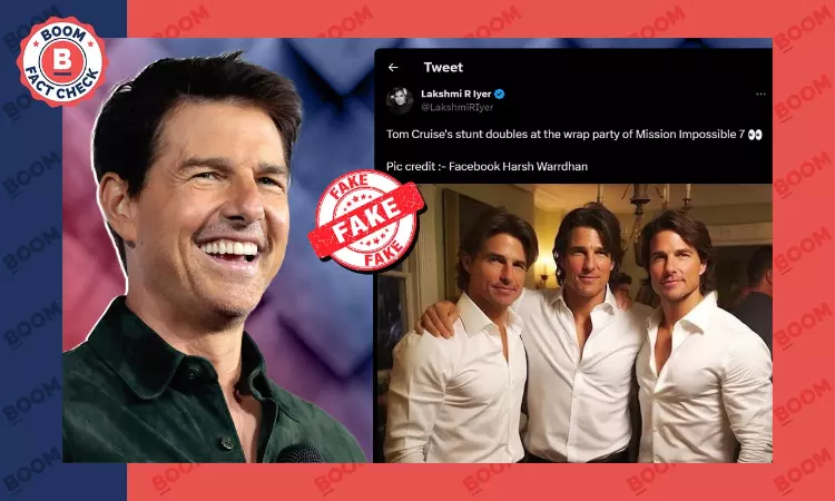 AI Generated Photo Shared As Actor Tom Cruise Posing With Stunt Doubles