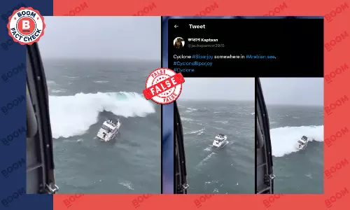 Video Of Massive Wave Capsising A Boat In The US Falsely Linked To Cyclone Biparjoy