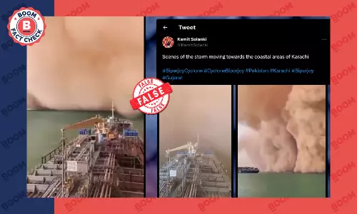Video of Sandstorm in Egypt Shared As Biparjoy Hitting Karachi