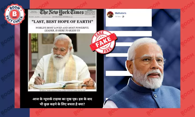 Satire NYT Graphic Calling PM Modi Last Hope Of Earth Viral