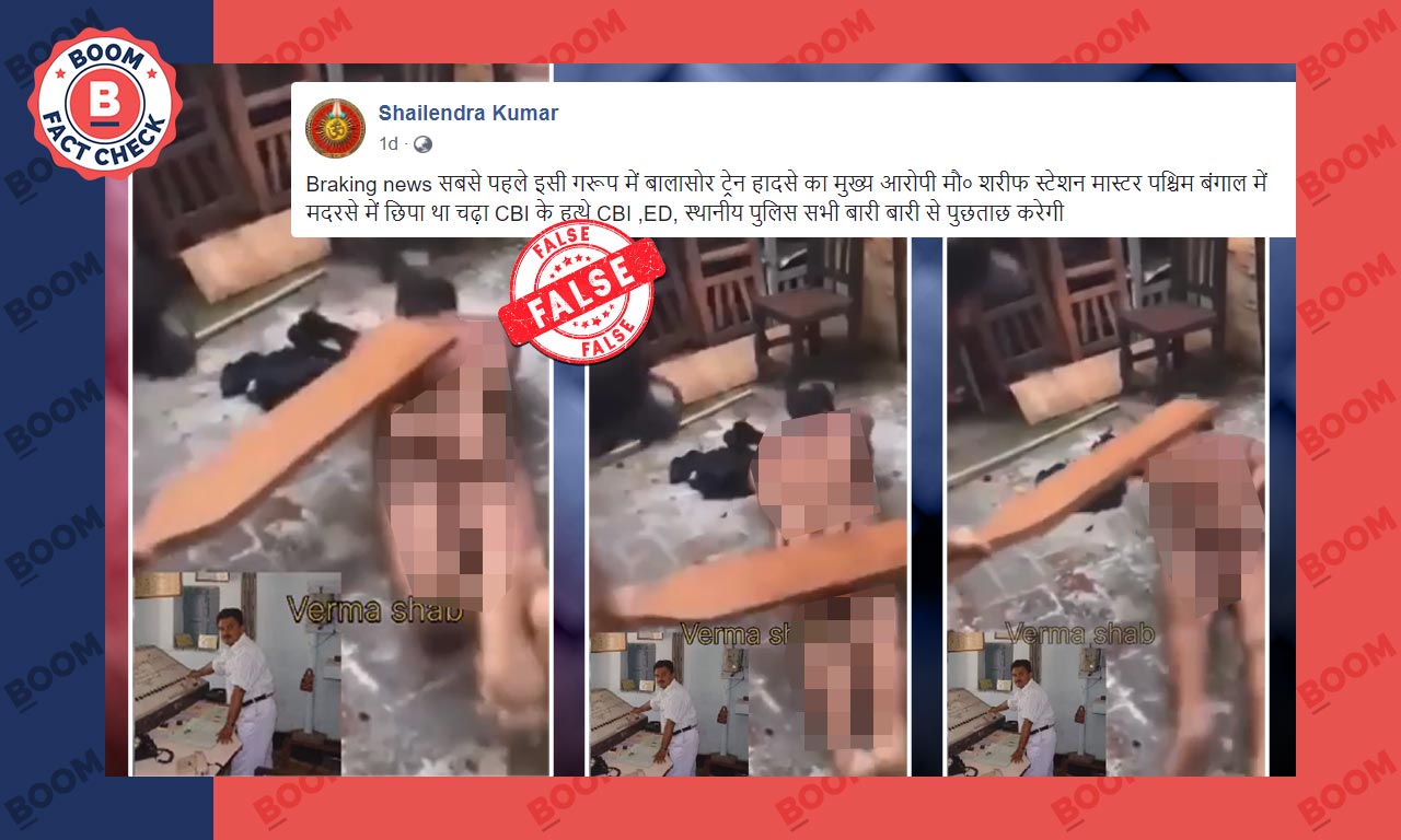 Viral Video Of Man Beaten With Paddle Falsely Linked To Odisha Train Crash  | BOOM