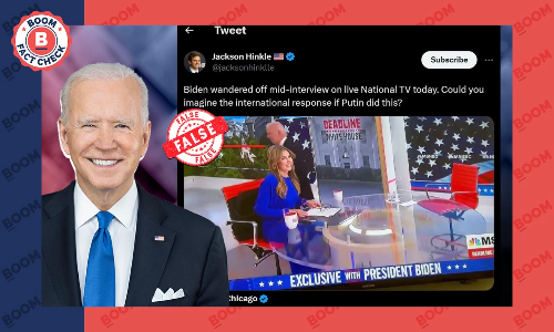 No, Joe Biden Did Not Walk Away Mid-Interview On Live TV