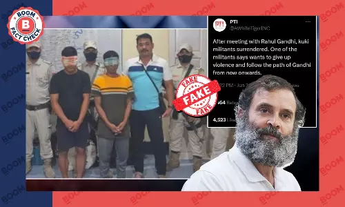 Satire Tweet About Rahul Gandhi Meeting Kuki Militants Shared As Real