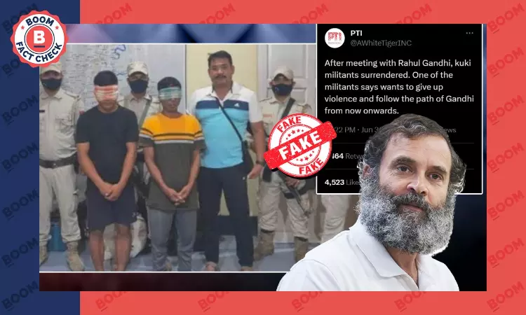 Satire Tweet About Rahul Gandhi Meeting Kuki Militants Shared As Real