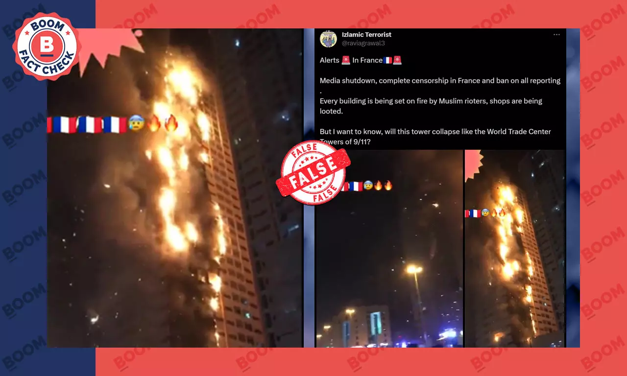 Video of Fire in UAE Peddled As Riot Footage From France Video of Fire in UAE Peddled As Riot Footage From France