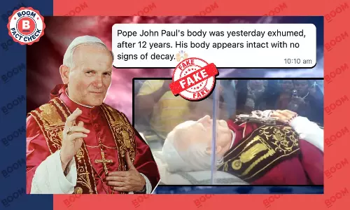 Video Showing Wax Figure Of Pope John Paul II Shared With False Claim