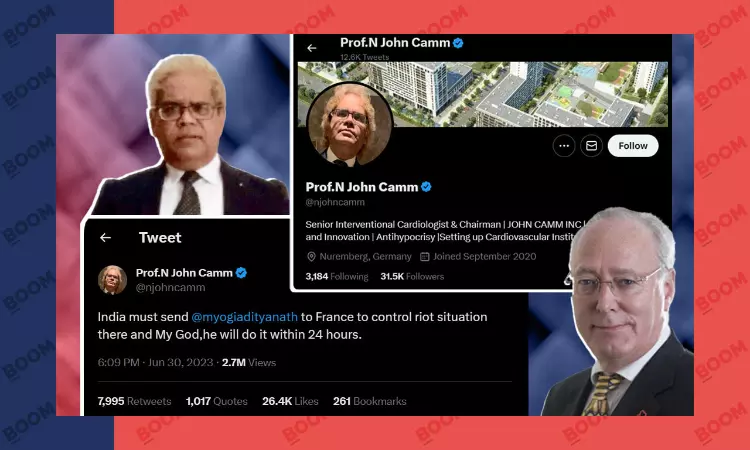 How Narendra Yadav Who Tweeted About Yogi Adityanath Became Prof. N John Camm