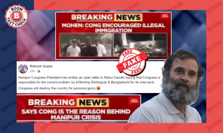 No, Manipur Congress President Did Not Blame Congress For Manipur Violence