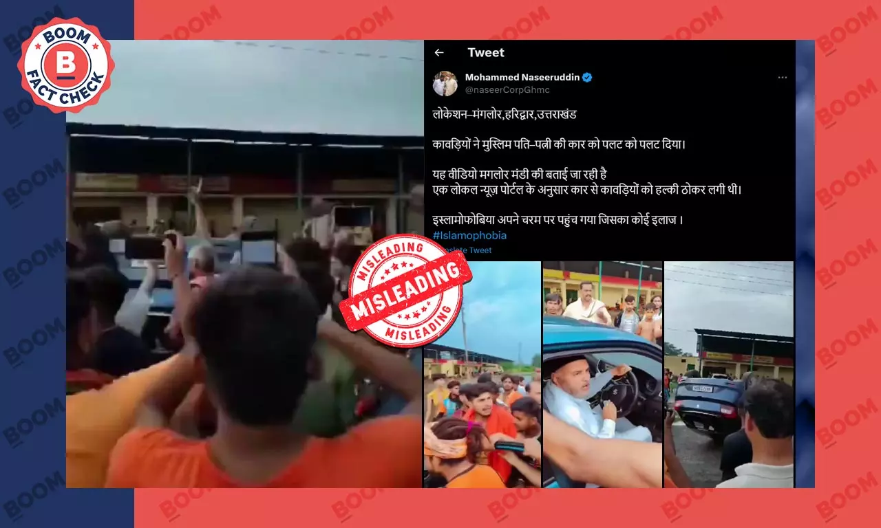 Video of Kanwariyas Vandalising Car Shared With False Communal Claim