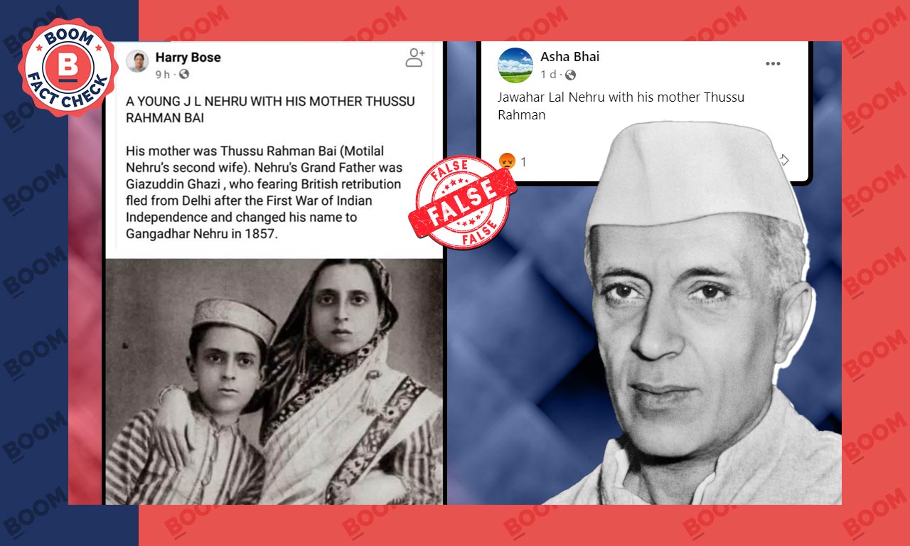 Jawaharlal Nehru’s Mother Misidentified in Viral Childhood Photo