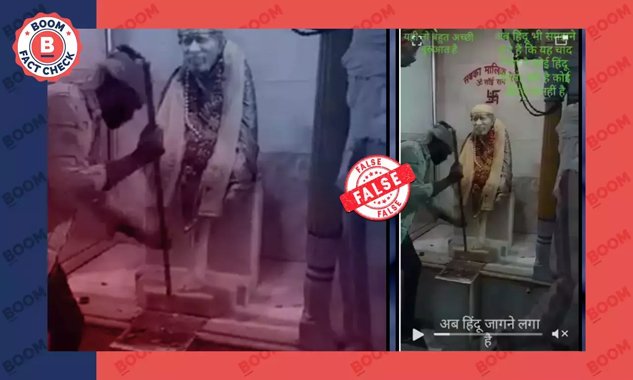 Old Video of Man Breaking Sai Baba Idol Viral With False Claim