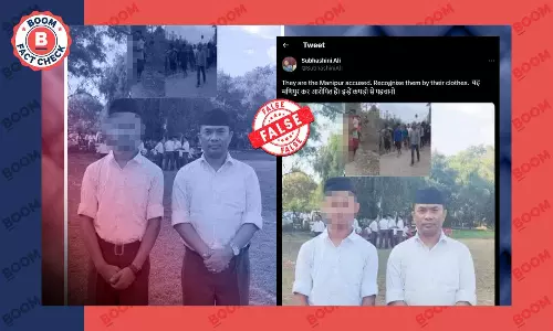 Photo Of Manipur BJP Leader And His Son Falsely Shared As Accused In Gang Rape Case