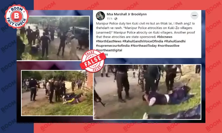 Old Poll Violence Video Revived As Manipur Police Beating Kuki Villagers