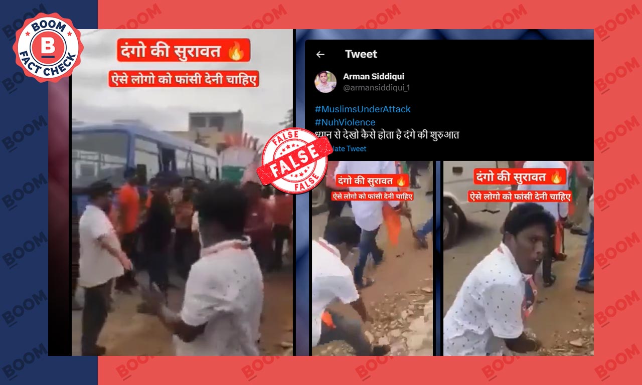 Old Video Shared As Recent Stone Pelting In Haryana To Provoke Violence