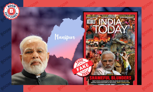 India Today Magazine Cover On Manipur Violence With Modis Photo Is Fake