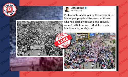 Unrelated Photo Shared As Rally In Support Of Manipur Horror Video Accused