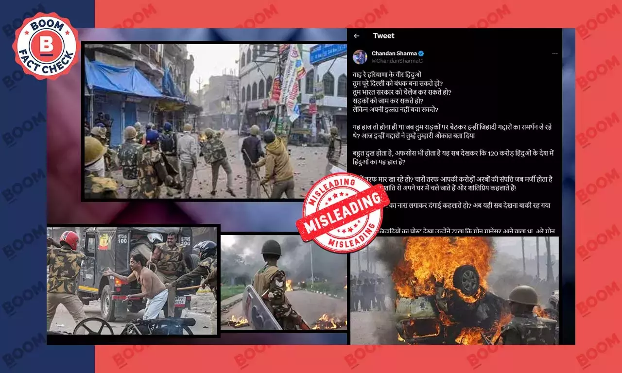 Old, Unrelated Photos Peddled As Haryana Violence