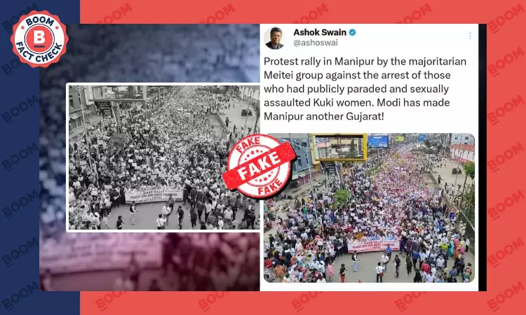 Unrelated Photo Shared As Rally In Support Of Manipur Horror Video Accused
