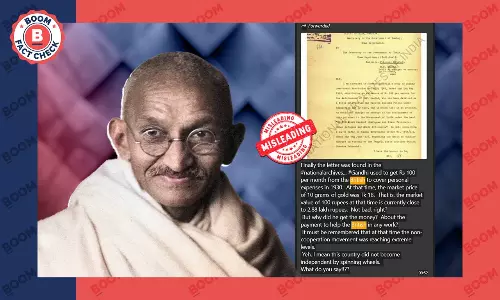 Letter On Gandhis Prison Allowance Shared With Misleading Claims