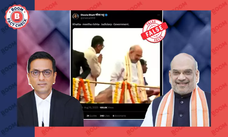 Viral Clip Falsely Claims Amit Shah Ignored CJI Chandrachud’s Greetings
