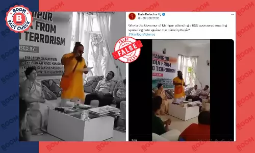 Video Of Hindu Sena Member Peddled As Manipur Governor At RSS Backed Event