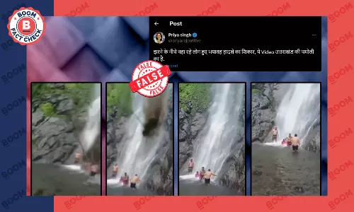 Video Of A Landslide At A Waterfall In Indonesia Peddled As Uttrakhand