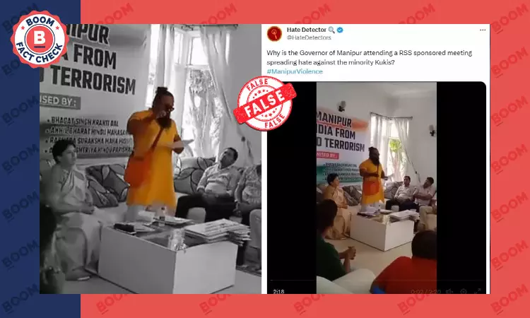 Video Of Hindu Sena Member Peddled As Manipur Governor At RSS Backed Event