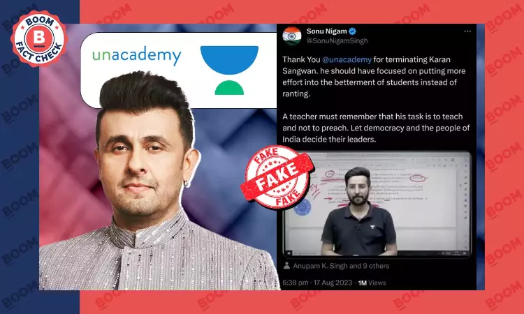 Media Outlets Falsely Report Singer Sonu Nigam Supported Unacademy