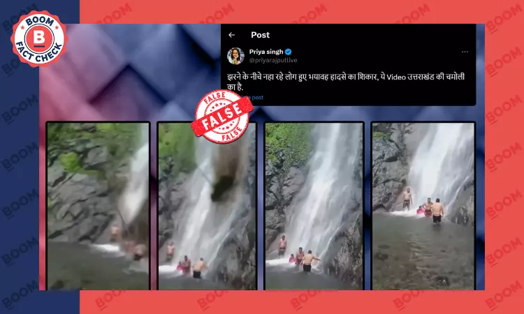 Video Of A Landslide At A Waterfall In Indonesia Peddled As Uttrakhand